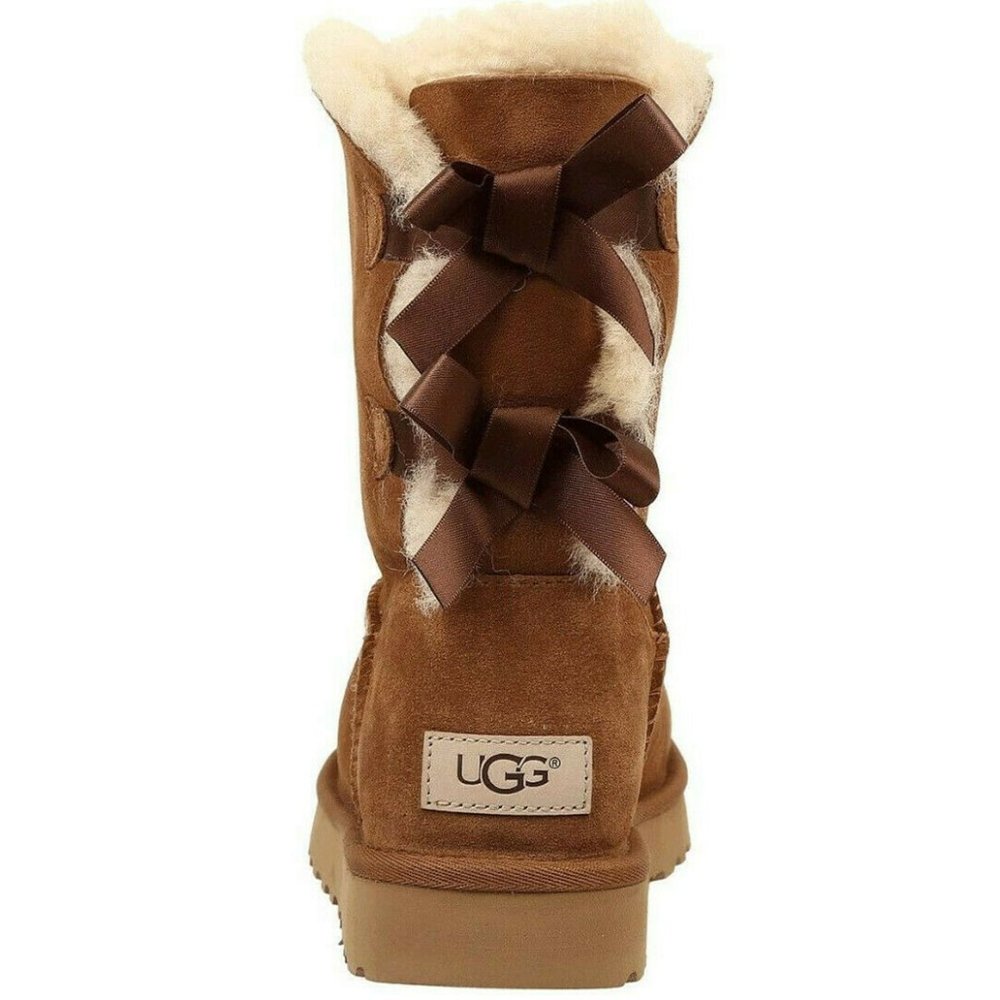 UGG Women's Bailey Bow II Suede & Sheepskin Boots - Picture 5 of 7